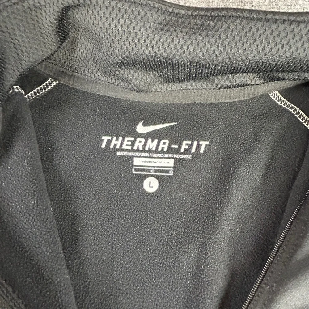 Nike Therma-FIT Mens Large 1/4 Zip Big Ten Hockey Tournament Detroit 2015 Black